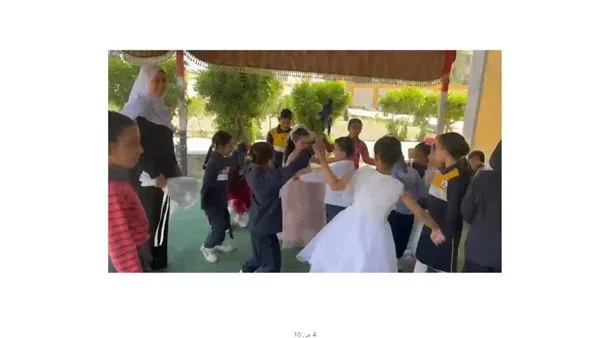 تحت أنغام موسيقى السلو ورقصاته.. أطفال الروضة في كفر الشيخ يمثلون يوم الزفاف خلال فعالية الفرح.