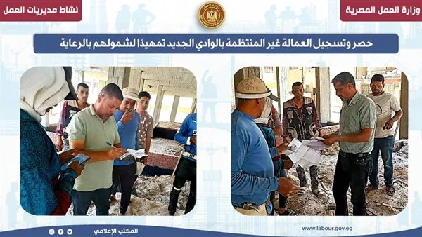 تحديد وتوثيق العمالة غير النظامية في الوادي الجديد تحديد وتوثيق العمالة غير النظامية في الوادي الجديد
