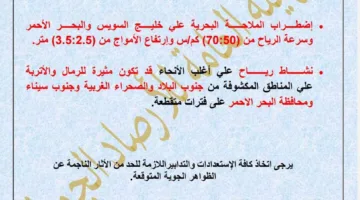 تحذيرات من أحوال الطقس غدًا.. كيف تؤثر الرمال المثيرة للغبار على المحافظات؟