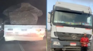 تحقيقات حول حادثة قيادة سيارة محملة بصخور ضخمة دون غطاء في الإسكندرية.. فيديو