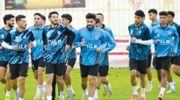 تدريبات بدنية وإعداد للاعبي الزمالك قبل مباراة بتروجت في الدوري