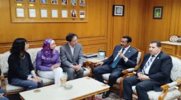 تربية جامعة حلوان تستقبل وفد جامعة فوكوي اليابانية لتعزيز الشراكة الدولية