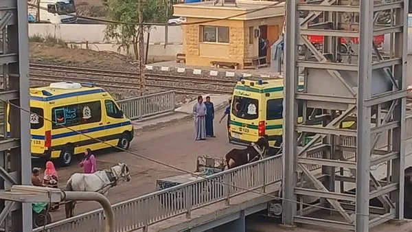 تصادم قطار مع جرار زراعي عند معبر كفر مساعد في إيتاي البارود بالبحيرة