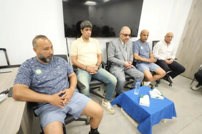 تفاصيل اجتماع أشرف نصار مع لاعبي البنك قبل مباراة الأهلي في دوري نايل