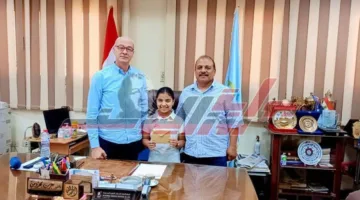 تقدير البطلة روضه إبراهيم الحائزة على المركز الثاني في بطولة تنس الطاولة على مستوى الجمهورية