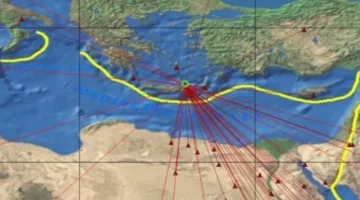 معهد الفلك: زلزال بقوة 6.2 ريختر يبعد 499 كيلومتراً عن مرسى مطروح