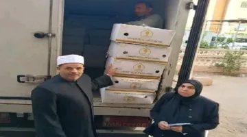 توزيع 2 طن من اللحوم من مشروع صكوك الإطعام على الأسر المحتاجة في الشرقية