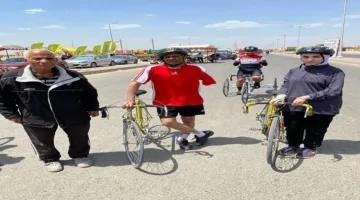 ثلاثة رياضيين من الفيوم ذوي الاحتياجات الخاصة يشاركون في بطولة إفريقيا للدراجات