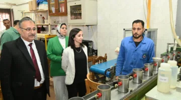 جاكلين عازر تنهي جولة ميدانية بزيارة مصنع السكر في النوبارية.. صور