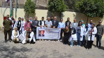 جامعة حلوان: فحص (802) مريض ضمن القافلة الطبية في كفر العلو