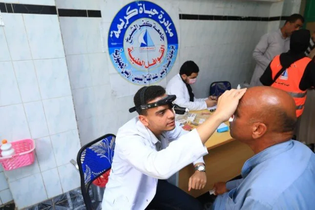 جامعة كفر الشيخ تدشن قافلة طبية في قرية محلة مالك في إطار مبادرة «بداية جديدة لبناء الإنسان» جامعة كفر الشيخ تدشن قافلة طبية في قرية محلة مالك في إطار مبادرة «بداية جديدة لبناء الإنسان»
