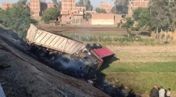 حادث خطير على الطريق الإقليمي في المنوفية