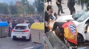 حادثة صدم مؤلمة أثناء مباراة إسبانيول وبرشلونة في الدوري الإسباني