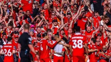 حادث سير يتعرض له مشجعو ليفربول خلال احتفالات الفوز بالدوري الإنجليزي
