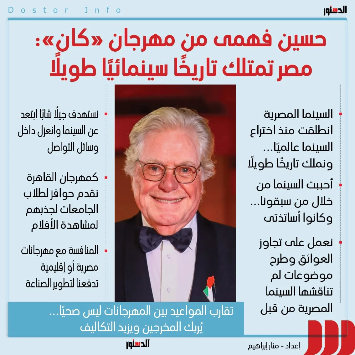 حسين فهمي في مهرجان كان: مصر لديها إرث سينمائي عريق حسين فهمي في مهرجان كان: مصر لديها إرث سينمائي عريق