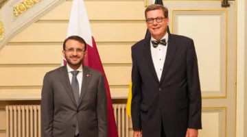 د. ماجد الأنصاري يناقش مع مسؤول في الخارجية البلجيكية العلاقات والتطورات في غزّة وأوكرانيا