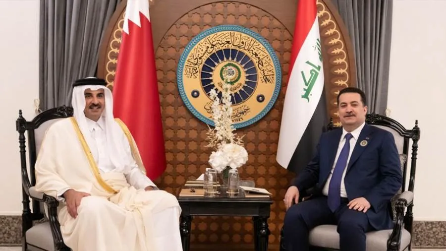 رئيس الحكومة العراقية يلتقي الشيخ تميم بن حمد آل ثاني رئيس الحكومة العراقية يلتقي الشيخ تميم بن حمد آل ثاني