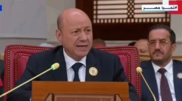 رئيس المجلس الرئاسي اليمني يدعو إلى إنهاء الهجمات على الشعب الفلسطيني