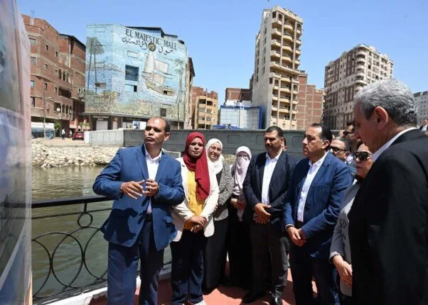رئيس الوزراء يتفقد أعمال تطوير كورنيش ترعة القاصد بطنطا