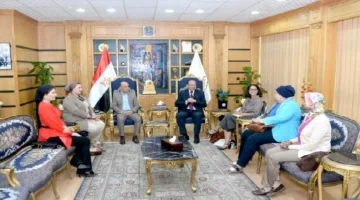 رئيس جامعة المنصورة يستقبل وفد الوكالة الفرنكفونية لمناقشة آفاق تعزيز التعاون الأكاديمي والثقافي