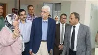 رئيس جامعة المنوفية يراقب تقدم تجهيز مراكز القياس والتقويم.