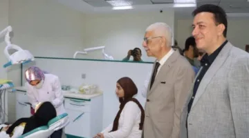 رئيس جامعة المنوفية يزور عيادات الأسنان الخارجية ويعلن عن تقديم العلاج مجانًا لـ 9000 حالة