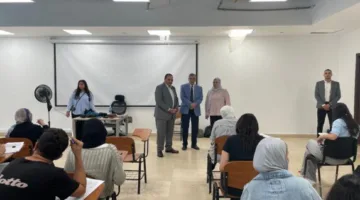 رئيس جامعة بنها الأهلية يزور كليتي علوم الحاسب والاقتصاد وإدارة الأعمال لمتابعة سير الامتحانات