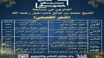 رئيس نادي أدب طنطا يحتل المرتبة الثانية في الفصحى في مسابقة “باشراحيل”