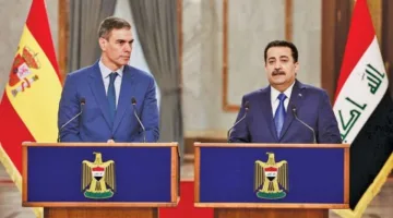 رئيس وزراء إسبانيا يطالب من بغداد بزيادة الضغط على إسرائيل لوقف المأساة في غزة، ويعلن أن بلاده ستقاضي تل أبيب في محكمة العدل الدولية.