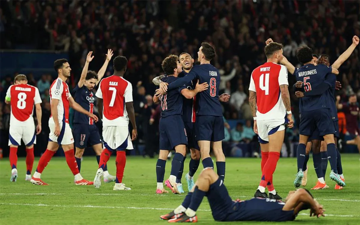 رجل مباراة باريس سان جيرمان وآرسنال في دوري أبطال أوروبا