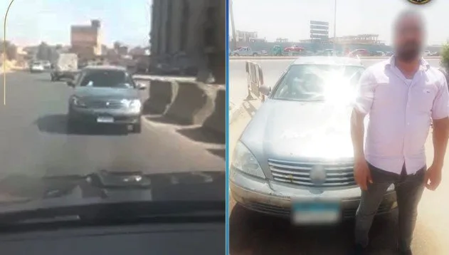 سار في الاتجاه المعاكس.. القبض على سائق سيارة اصطدم بأخرى في دار السلام «فيديو» سار في الاتجاه المعاكس.. القبض على سائق سيارة اصطدم بأخرى في دار السلام «فيديو»