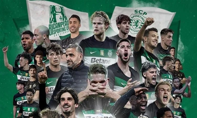 سبورتنج لشبونة يتوج بلقب الدوري البرتغالي للمرة 21 في تاريخه سبورتنج لشبونة يتوج بلقب الدوري البرتغالي للمرة 21 في تاريخه