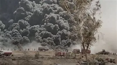 سحابة داكنة تلاحق جنوب القاهرة نتيجة حريق هائل في مصنع أسمدة بالتبين سحابة داكنة تلاحق جنوب القاهرة نتيجة حريق هائل في مصنع أسمدة بالتبين