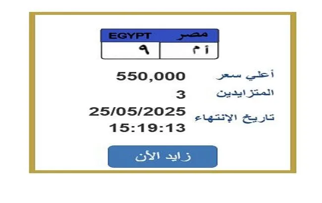 سعرها تجاوز 500 ألف جنيه.. الطلب يتزايد على لوحة سيارة فريدة | تعرف على الإجراءات سعرها تجاوز 500 ألف جنيه.. الطلب يتزايد على لوحة سيارة فريدة | تعرف على الإجراءات