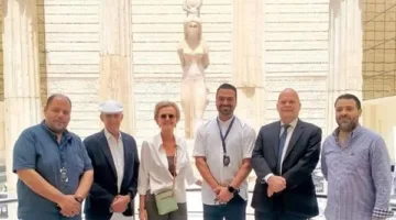 سفيرة الاتحاد الأوروبي تتفقد المتحف الروماني اليوناني في الإسكندرية