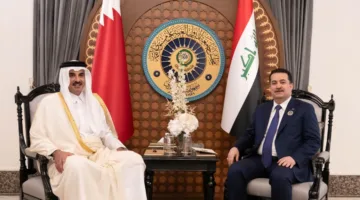 سمو الأمير يجتمع برئيس وزراء العراق