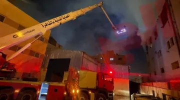 شاهد بالصور.. السيطرة على حريق كبير في مصنع أثاث بالقطامية