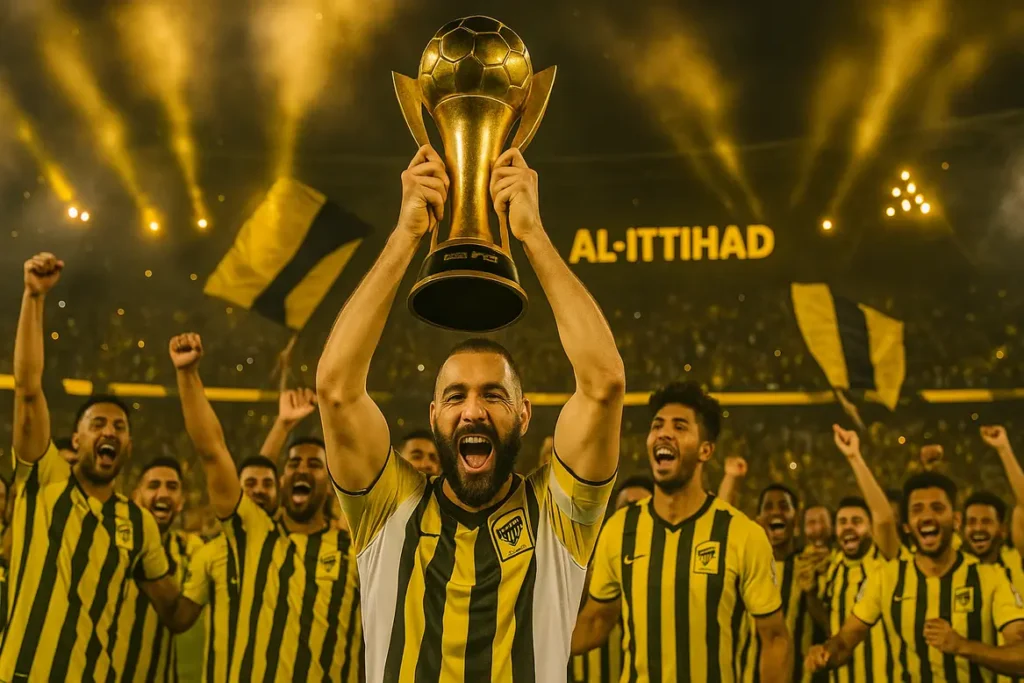 شاهد – احتفالات لاعبي الاتحاد بفوزهم بالدوري السعودي شاهد – احتفالات لاعبي الاتحاد بفوزهم بالدوري السعودي