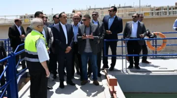 صور: رئيس الوزراء يزور مشروع تحسين كفاءة محطة معالجة مياه الشيخ زايد