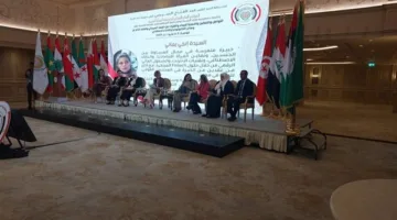 طالبات جامعة عين شمس يشاركن في مؤتمر منظمة المرأة العربية حول العنف السيبراني