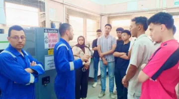 طلاب قسم علوم البترول بحلوان يقومون بزيارة ميدانية علمية إلى حقول إحدى الشركات