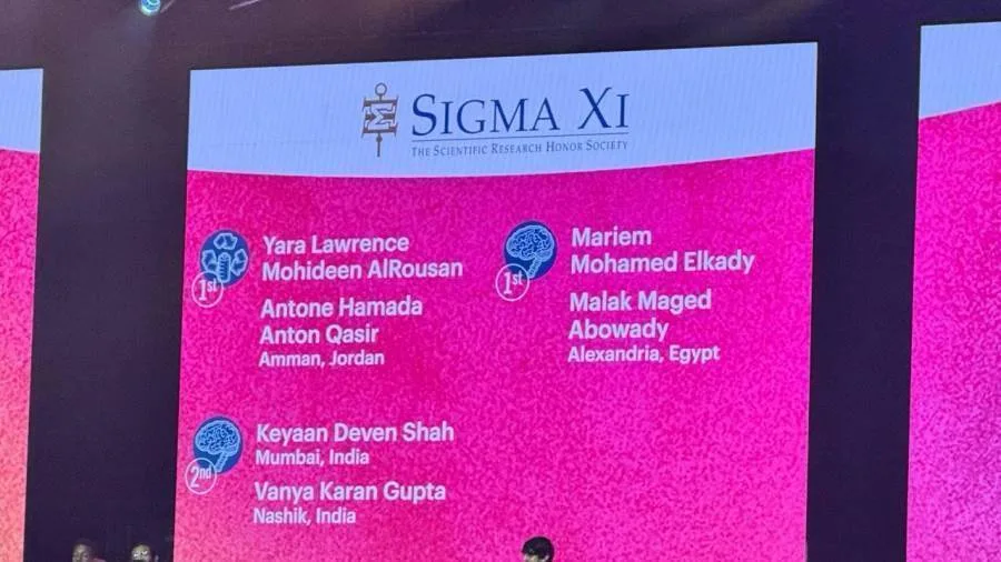طلاب مصر يحققون المركز الثاني عالميًا في معرض Regeneron ISEF 2025. طلاب مصر يحققون المركز الثاني عالميًا في معرض Regeneron ISEF 2025.