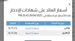 عائد 24.75%: مزايا وخصائص شهادة الحصاد الثلاثية من بنك قناة السويس