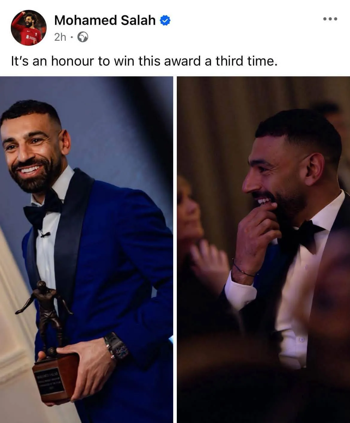 عاجل | أول رد من “صلاح” بعد حصوله على جائزة أفضل لاعب عاجل | أول رد من “صلاح” بعد حصوله على جائزة أفضل لاعب