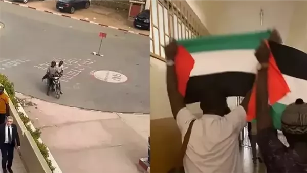 عاجل.. طرد سفير إسرائيل من جامعة في دكار وسط هتافات طلاب مؤيدين لفلسطين عاجل.. طرد سفير إسرائيل من جامعة في دكار وسط هتافات طلاب مؤيدين لفلسطين
