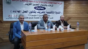 عيد مرسال: القانون يسهم في تعزيز الاستثمار وتحقيق التوازن بين الأطراف.