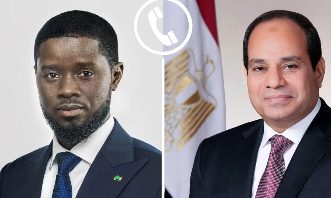 الرئيس السيسي والرئيس السنغالي يتناولان عبر الهاتف آخر التطورات في دول الساحل والسودان والقضية الفلسطينية. الرئيس السيسي والرئيس السنغالي يتناولان عبر الهاتف آخر التطورات في دول الساحل والسودان والقضية الفلسطينية.
