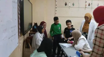 فحص 145 حالة خلال القافلة الطبية لجامعة بنها لطلاب مدارس القليوبية