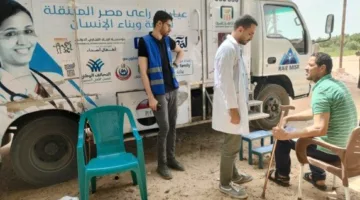 فحص 150 مواطنًا في القافلة الطبية الثالثة لراعي مصر بسرابيوم بالإسماعيلية