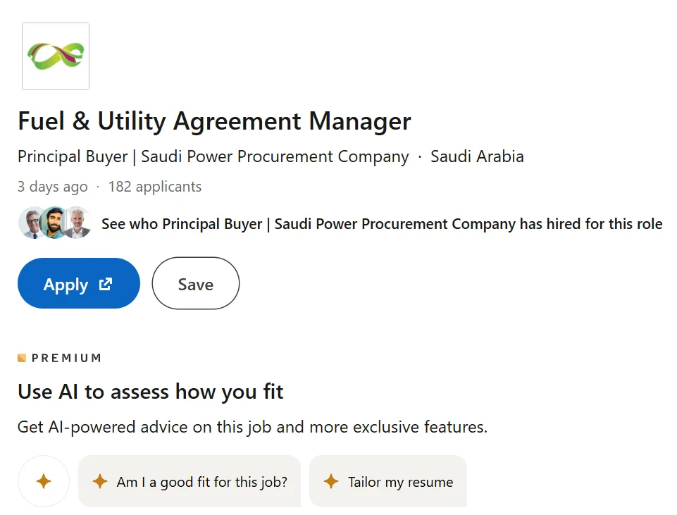 فرص عمل جديدة من الشركة السعودية لشراء الطاقة في الرياض: التفاصيل ورابط التقديم الرسمي فرص عمل جديدة من الشركة السعودية لشراء الطاقة في الرياض: التفاصيل ورابط التقديم الرسمي